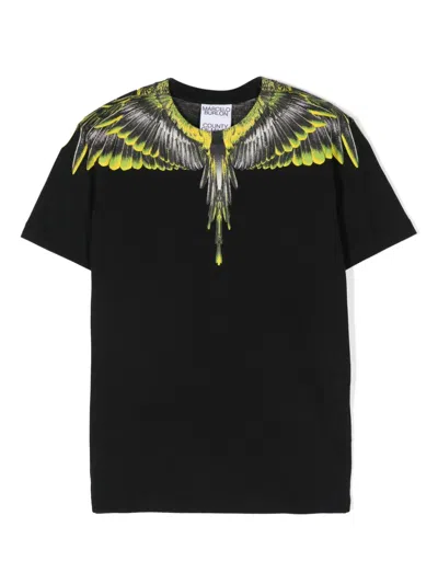 Marcelo Burlon County Of Milan Kids' Wings-print T-shirt In Black