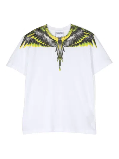 Marcelo Burlon County Of Milan Kids' Wings-print T-shirt In White