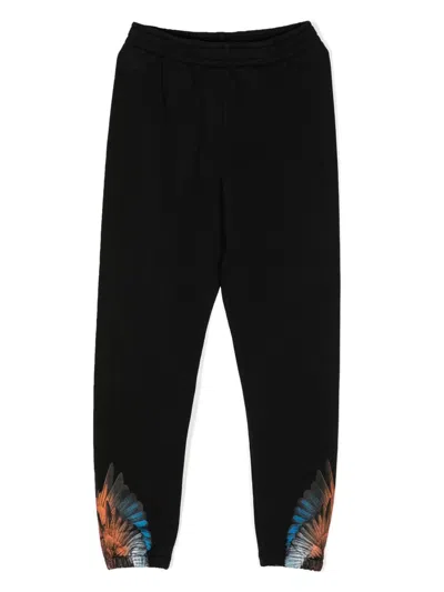 Marcelo Burlon County Of Milan Kids' Signatgure-wings Print Track Pants In Black