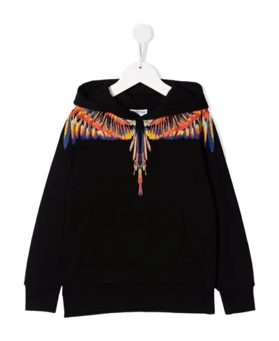 Marcelo Burlon County Of Milan Wings-print Zip-fastening Hoodie In Black