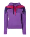 Marcelo Burlon County Of Milan Wings Printed Hooded Sweater In Purple