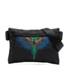 Marcelo Burlon County Of Milan Wings Printed Waist Bag In Black