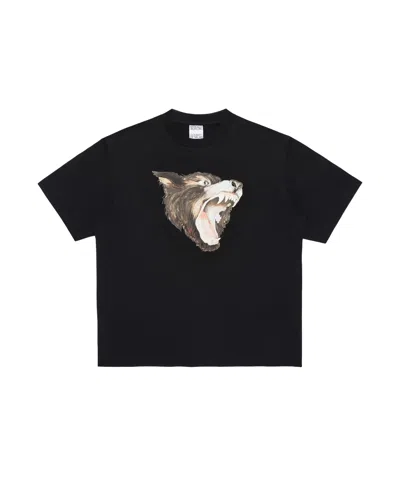 Marcelo Burlon County Of Milan Wolf Short-sleeve T-shirt In Black