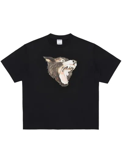 Marcelo Burlon County Of Milan Wolf T-shirt In Schwarz