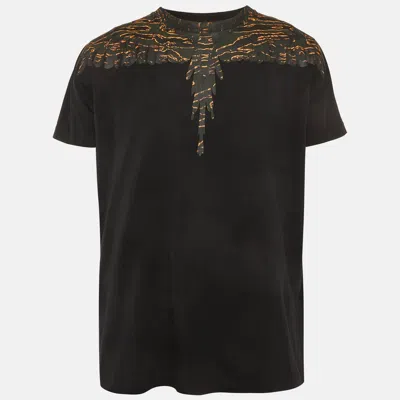 Pre-owned Marcelo Burlon County Of Milan X County Of Milan Black Wings Print Cotton Crewneck T-shirt L