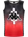 Marcelo Burlon County Of Milan X Kappa Logo-print Gradient Vest Top In Red