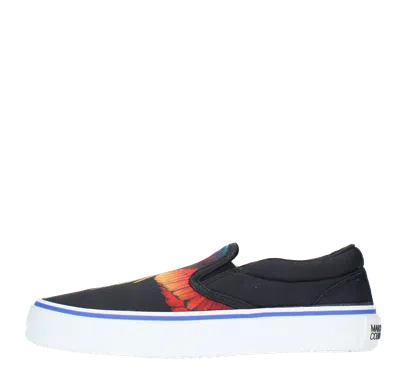 Marcelo-burlon Marcelo Burlon Flat Shoes Black In Nero Neri E Grigi