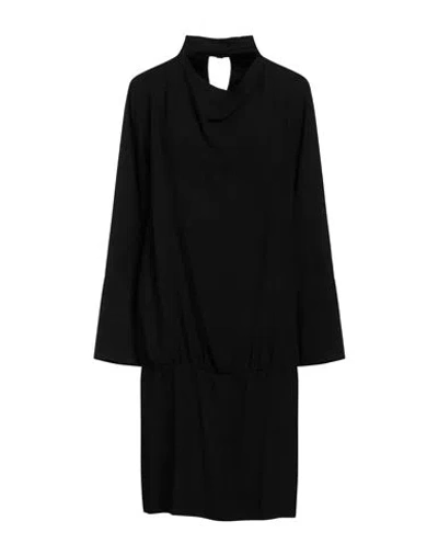 March 23 Woman Midi Dress Black Size 6 Cotton, Polyamide