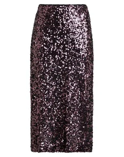 March 23 Woman Midi Skirt Dark Purple Size 6 Polyester, Elastane