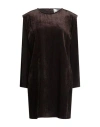 March 23 Woman Mini Dress Dark Brown Size 4 Viscose, Elastane In Brown