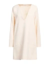 March 23 Woman Mini Dress Ivory Size 00 Recycled Polyester, Polyester, Viscose, Elastane In White