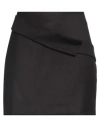 March 23 Woman Mini Skirt Black Size 4 Polyester, Viscose, Elastane In Black