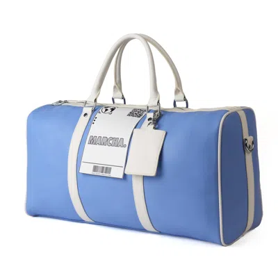 Marcha Women's  Duffle Bag – Sky Blue & White