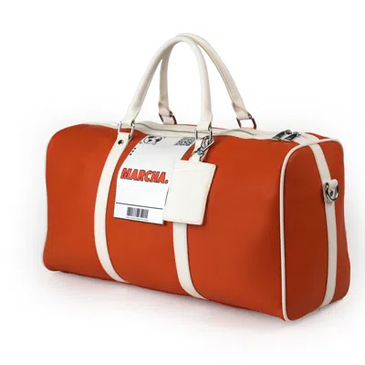 Marcha Women's Yellow / Orange  Duffle Bag – Orange Leather