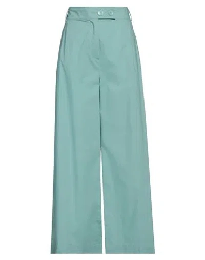 Marché 21 Marché_21 Woman Pants Sage Green Size 10 Cotton