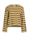 Marché 21 Marché_21 Woman Sweater Yellow Size 6 Cotton, Acrylic, Elastic Fibres, Synthetic Fibers, Viscose In Yellow