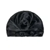 Marche' Du Luxe Women's Black Pure Silk Knot Bow Style Hair Cap In Black
