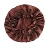 Marche' Du Luxe Women's Brown Pure Silk Double Layered Cap Adjustable Straps Coffee