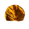 Marche' Du Luxe Women's Double Layer Pure Silk Twisted Turban Style Cap Mustard Gold In Gold