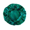 Marche' Du Luxe Women's Green Pure Silk Single Layer Long Tie Emerald Silk Cap In Green