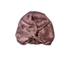 Marche' Du Luxe Women's Pink Pure Silk Turban Twisted Front Style Double Layer Cap Blush In Pink