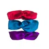 Marche' Du Luxe Women's Pure Mulberry Silk Knot Style Hairbands Set Of Three In Purple
