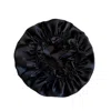 Marche' Du Luxe Women's Black Pure Silk Double Layer Long Tie Caps In Black