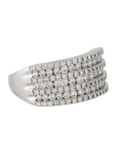 Pre-owned Marchesa 10k 1.00ctw Diamond Wide Band In Multicolor
