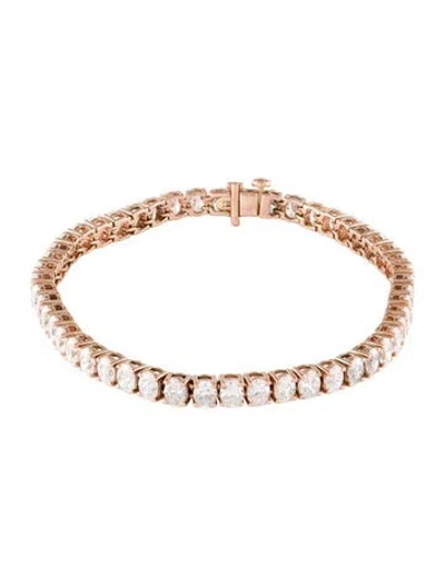 Pre-owned Marchesa 14k 10.00ctw Diamond Tennis Link Bracelet, 7.25" In Multi