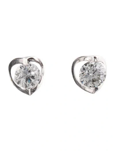 Pre-owned Marchesa 14k 1.00ctw Diamond Stud Earrings In Multi