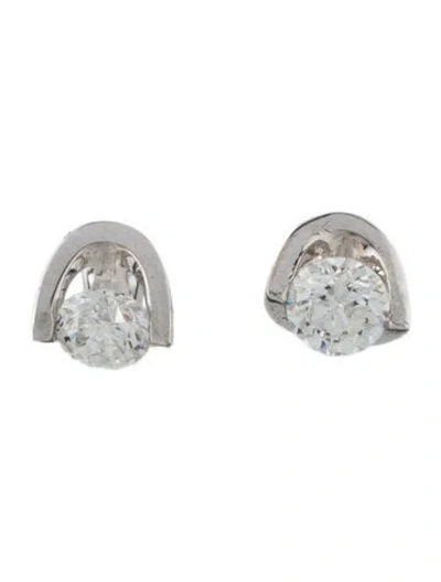 Pre-owned Marchesa 14k 1.00ctw Diamond Stud Earrings In Multi