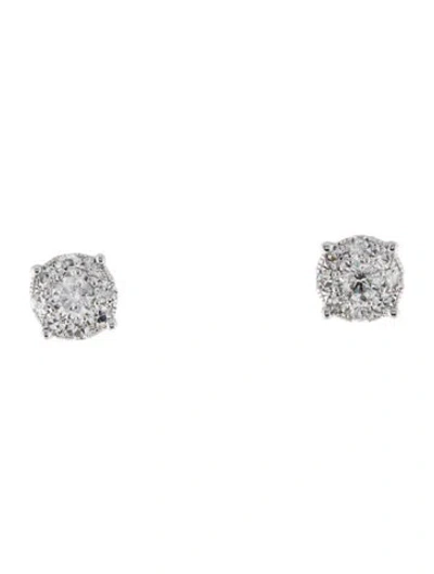 Pre-owned Marchesa 14k 1.25ctw Diamond Stud Earrings In Multi