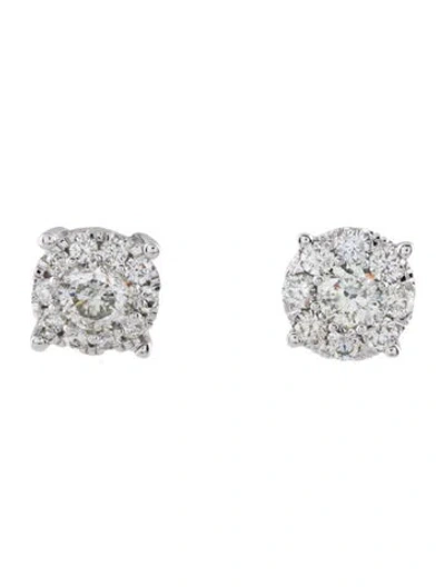 Pre-owned Marchesa 14k 1.25ctw Diamond Stud Earrings In Multi