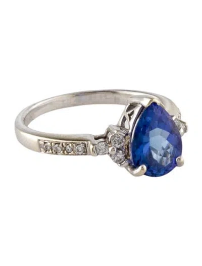 Pre-owned Marchesa 14k 2.03ctw Tanzanite & Diamond Cocktail Ring In Multi