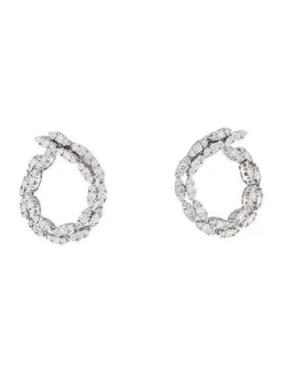 Pre-owned Marchesa 14k 2.40ctw Diamond Earclips In Multi