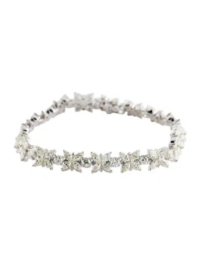 Pre-owned Marchesa 14k 9.68ctw Diamond Link Tennis Bracelet, 7" In Multi