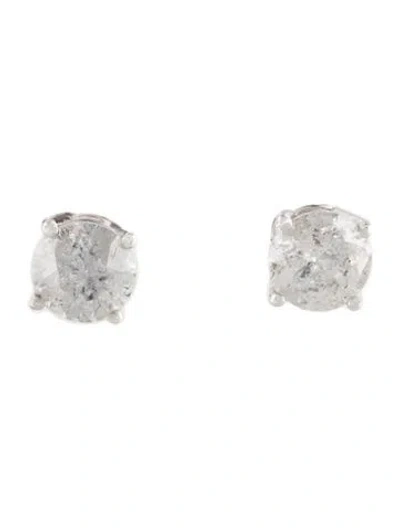 Pre-owned Marchesa 14k Diamond Stud Earrings In Multi