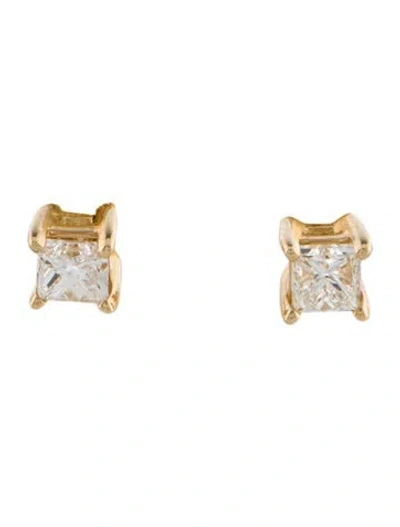 Pre-owned Marchesa 14k Diamond Studs In Multi