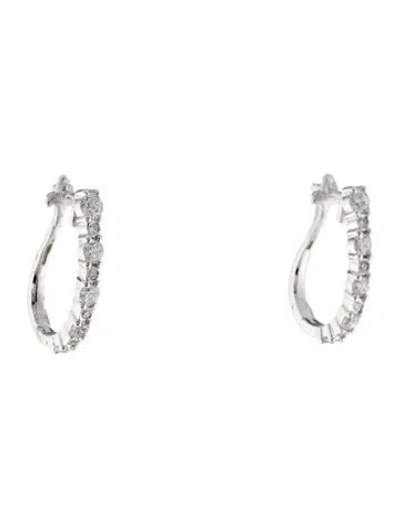 Pre-owned Marchesa 18k 1.00ctw Diamond Hoop Earrings In Multi