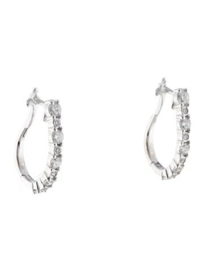 Pre-owned Marchesa 18k 1.00ctw Diamond Hoop Earrings In Multi