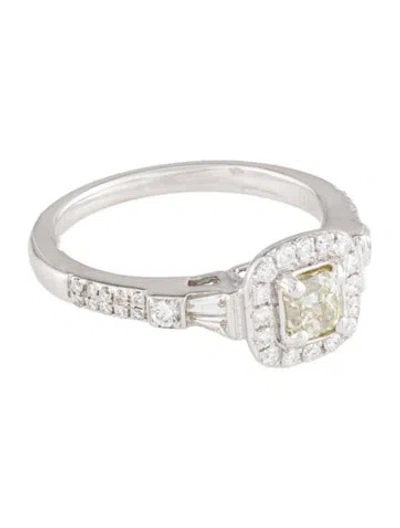 Pre-owned Marchesa 18k Diamond Engagement Ring In Multi