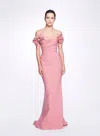 Marchesa Draped Rose Gown