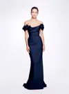 Marchesa 3d Floral Column Gown
