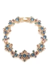 Marchesa Gold-tone Multi-stone Flex Bracelet In Gold