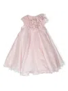 Marchesa Couture Flower-appliqué Occasion Dress In Pink