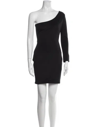 Pre-owned Marchesa Crew Neck Knee-length Dress In Black