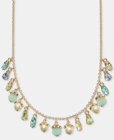 Marchesa Crystal & Imitation Pearl Shaky Statement Necklace, 16" + 3" Extender In Multi