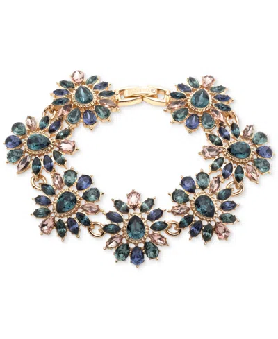 Marchesa Crystal & Stone Cluster Flex Bracelet In Blue
