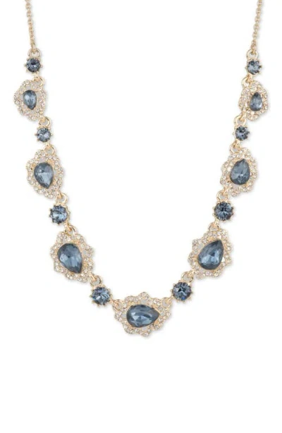 Marchesa Crystal Frontal Collar Necklace In Gold