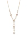 Marchesa Cubic Zirconia Cluster Lariat Necklace, 16" + 3" Extender In Gold